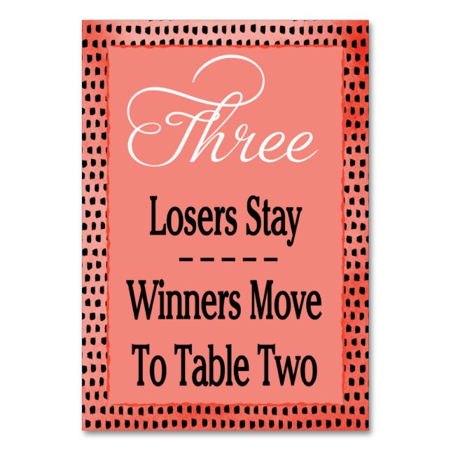 Cartão de Mesa Red Bunco Clássico de Cereja Modern (Frente)