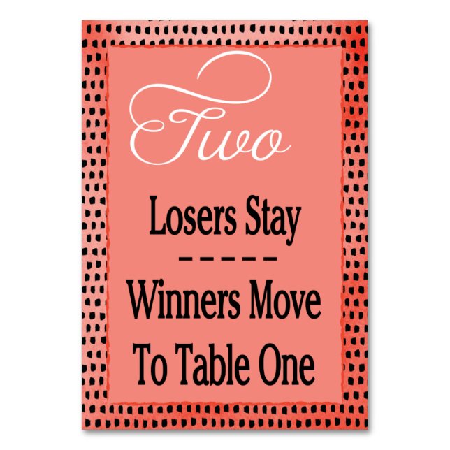 Cartão de Mesa Red Bunco Clássico de Cereja Modern (Frente)