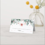 Cartão De Mesa Red Winter Snow Christmas Baby Closure Card (Cartã<br><div class="desc">O Cartão de Vestuário de Natal Red Winter Snow É uma encantadora adição para a sua celebração de Natal. Apresentando um design vermelho festivo com flocos de neve delicados e roupas adoráveis de bebê, esses cartões de lugar são perfeitos para guiar os hóspedes aos seus assentos enquanto adicionam um toque...</div>