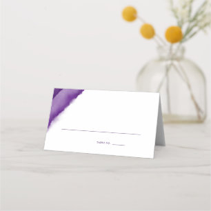 Cartão De Mesa Rich Purple Watercolor Wedt Escort /