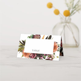 Cartão De Mesa Riqueza do Casamento Floral Colorido Primavera