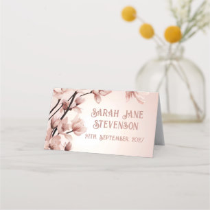 Cartão De Mesa Romance Brilhante: Um Tema De Casamento Floral De