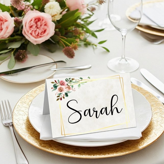 Cartão De Mesa rosa Bonito do orçamento do vazio e casamento do o (Criador carregado)