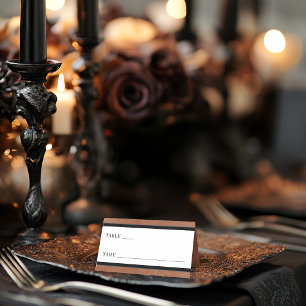 Cartão De Mesa Rosas Pretos Góticos, Raven e Negras Casamento por