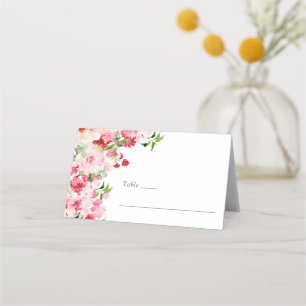 Cartão De Mesa Rosas Rosa Vermelhas