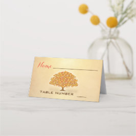 Cartão De Mesa Russo Autumn deixa três luzes mesas