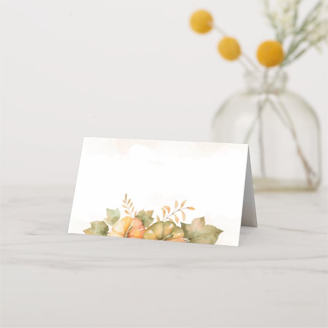 Cartão De Mesa Rust deixa Pumpkin agradecida à família (Frente)