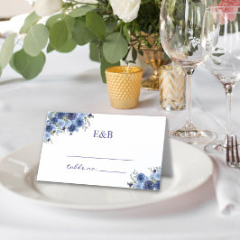 Cartão De Mesa Rustic Blue Blooms – Boho Wedding