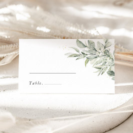Cartão De Mesa Sage Green Botanical Elegant Wedding Place Cards