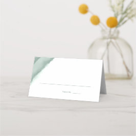 Cartão De Mesa Sage Green Watercolor Wedt Escort /