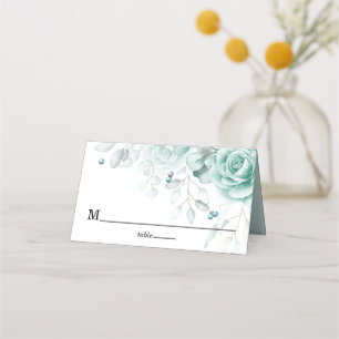 Cartão De Mesa Sage greens Casamento Floral Luxo