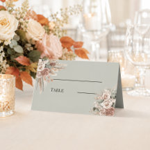 Sage verde marfim taupe flores pampas boho