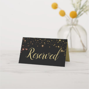 Cartão De Mesa Shimmering Sparkles Reserved Place Card