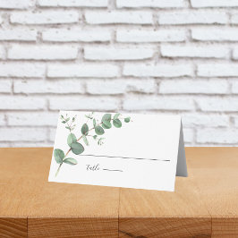 Cartão De Mesa Simples Festa de casamento Eucalyptus Greenery