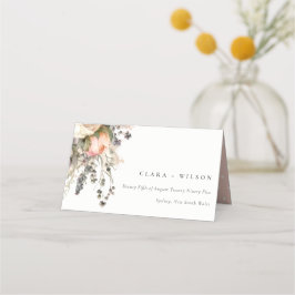 Cartão De Mesa Site de Casamento Floral de Boho Watercolor Fall A