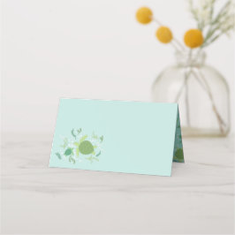 Cartão De Mesa Sob o Chá de fraldas das tartarugas marinhas