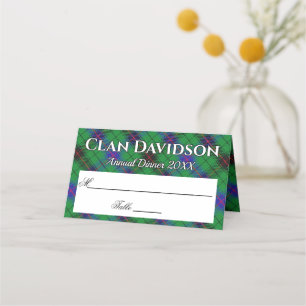 Cartão De Mesa Stacy Clan Davidson Tartan Motto