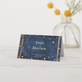 Cartão De Mesa Starry Night Romance Wedding