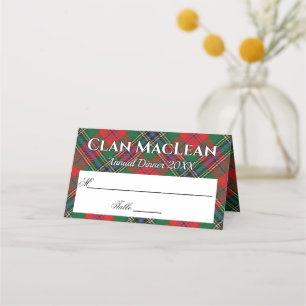 Cartão De Mesa Stata Clan MacLean Tartan Motto