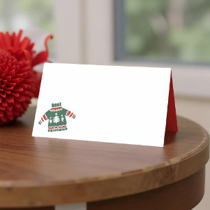 Cartão De Mesa Suéter de Natal Feio Moderno Comemorações