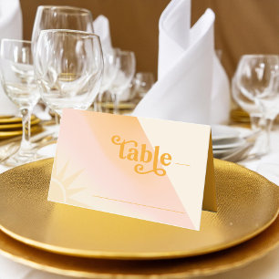 Cartão De Mesa Sunshine Typografia Wedding Mesa ID1048
