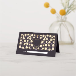 Cartão De Mesa Sword & Shield Medieval Fantasy Casamento Monogram