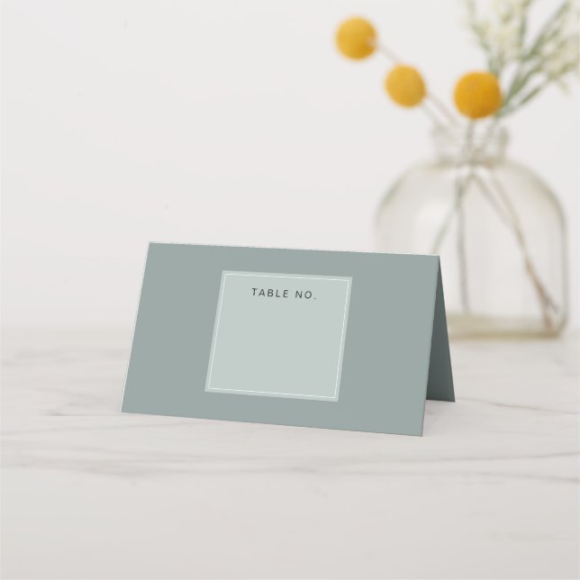 Cartão De Mesa Table Number Minimal Sage Green (Frente)