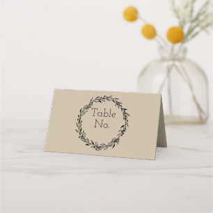 Cartão De Mesa Table Number Template Customizable Card Simple