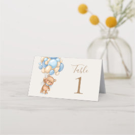 Cartão De Mesa Teddy Bear Balloon Brown