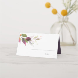 Cartão De Mesa Tema de Casamento de Outono