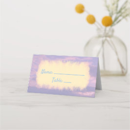 Cartão De Mesa Tema Nuvens Sonhadoras