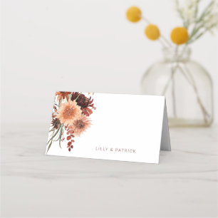 Cartão De Mesa Terracotta Boho Wedding