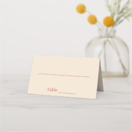 Cartão De Mesa Terracotta Straw Beige Wedding Place Card