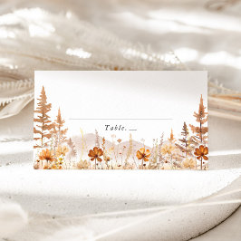Cartão De Mesa Terracotta Wildflower Mountain Wedding Place Card