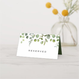 Cartão De Mesa Texto Personalizado Reservado Eucalyptus Wedding