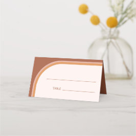 Cartão De Mesa Tipografia Moderna de Arco de Terracota