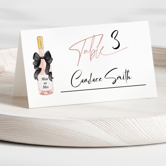 Cartão De Mesa Tostão de Champanhe para a Noiva (Criador carregado)