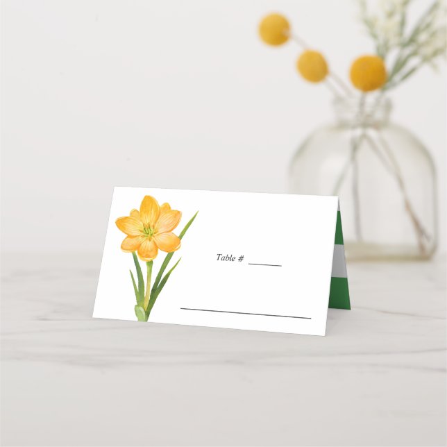 Cartão De Mesa Trendy Flower yellow crocus mesa (Frente)