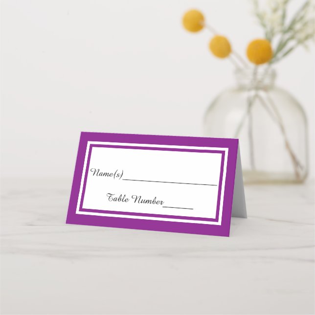 Cartão De Mesa Trim. Duplo Roxo - Placa Escorregada (Frente)
