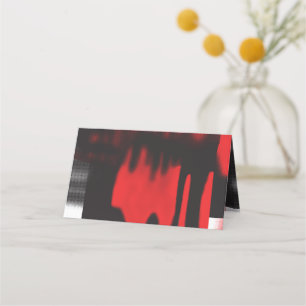Cartão De Mesa Um design gráfico vermelho com escala geométrica e