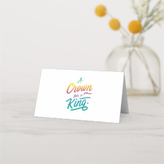 Cartão De Mesa Uma Coroa para um Rei