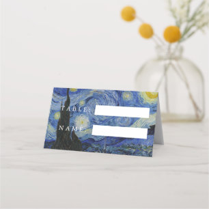 Cartão De Mesa Van Gogh Starry Night Weding