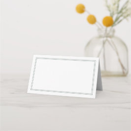 Cartão De Mesa Vazio de Casamento Minimalista Moderno Sage Green