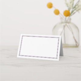 Cartão De Mesa Vazio de Casamento Minimalista Purple Plum Modern