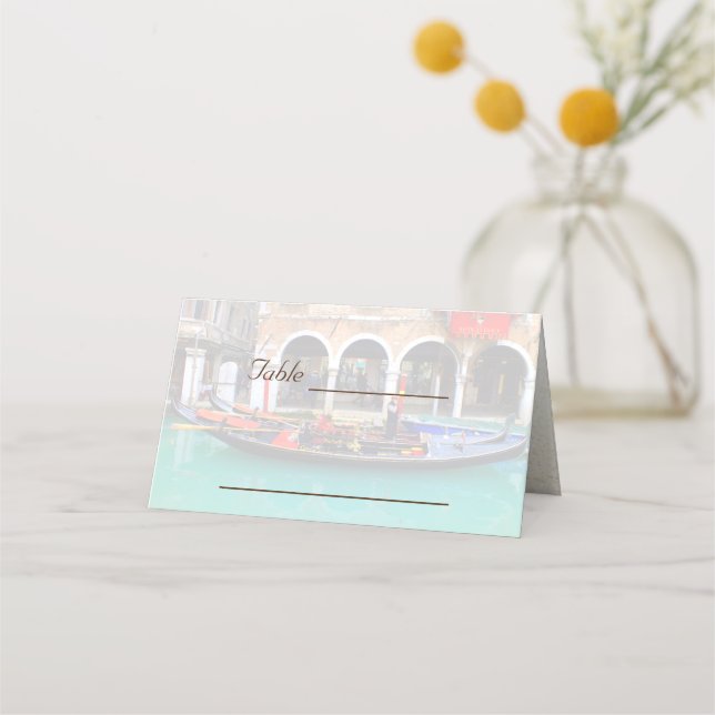 Cartão De Mesa Venetian Gondolas (Frente)