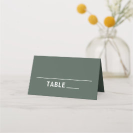 Cartão De Mesa Verde escuro | Casamento Moderno de Moss Minimalis