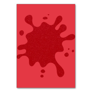 Cartão de Mesa Vermelho-Tomate Splash, 8,89 × 12,7