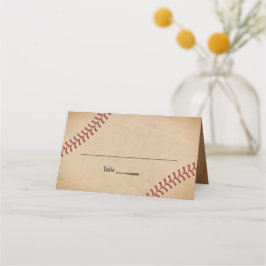 Cartão De Mesa Vintage Baseball Love Theme Weding