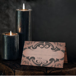 Cartão De Mesa Vintage Bat Até O Casamento De Ferrugem Da Morte