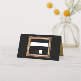 Cartão De Mesa Vintage Black & Dourado Wedding